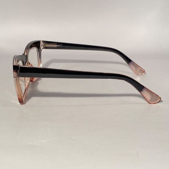 1070 Gretchen Reading Glasses 2.5 Square Pink Black Gradient Frames NWT - Picture 4 of 9